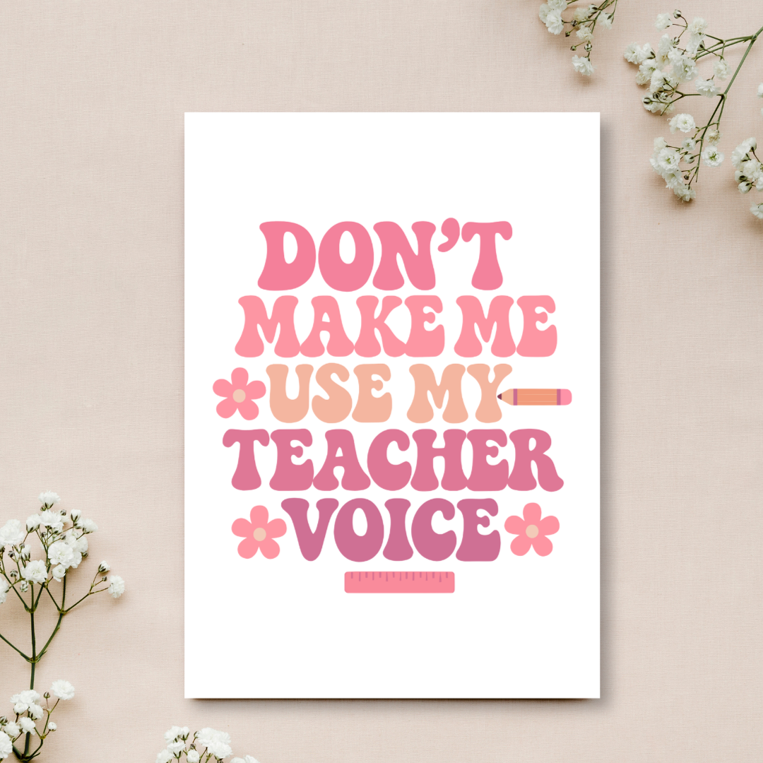 Teacher Voice Card