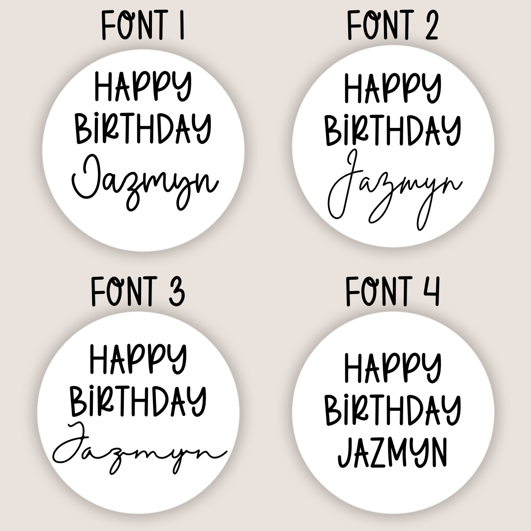 Custom Acrylic Birthday Cake Topper