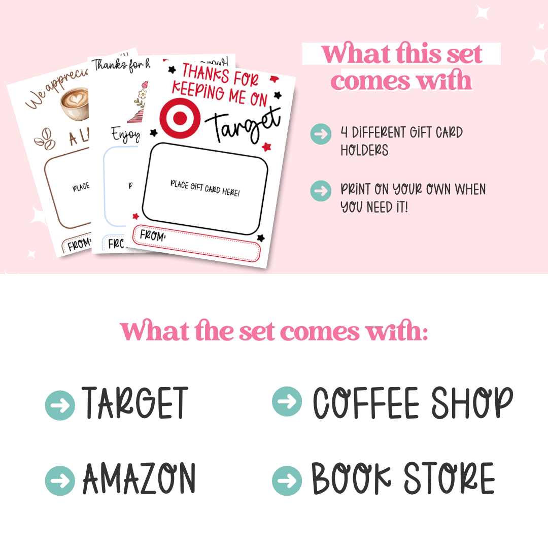 Printable Gift Card Holder
