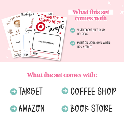 Printable Gift Card Holder