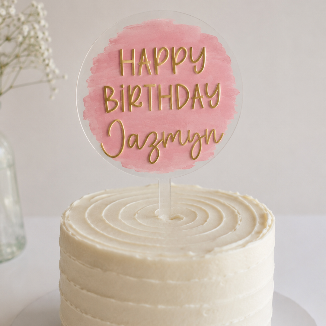 Custom Acrylic Birthday Cake Topper