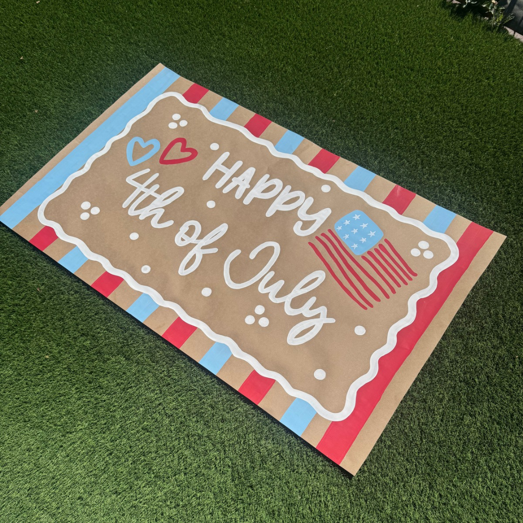 Stripes 4th of July Banner