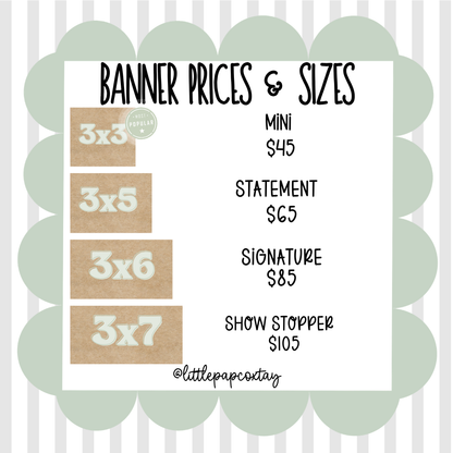 Hand Painted Custom Banner